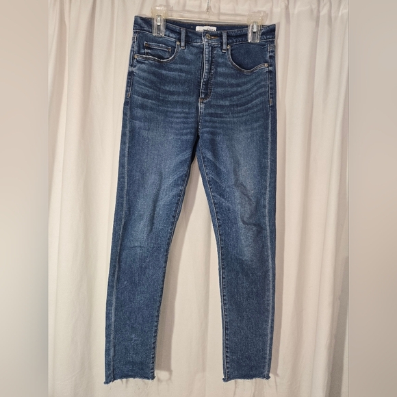 Loft The Skinny Jeans Raw Hem Sz 27 - Picture 2 of 10
